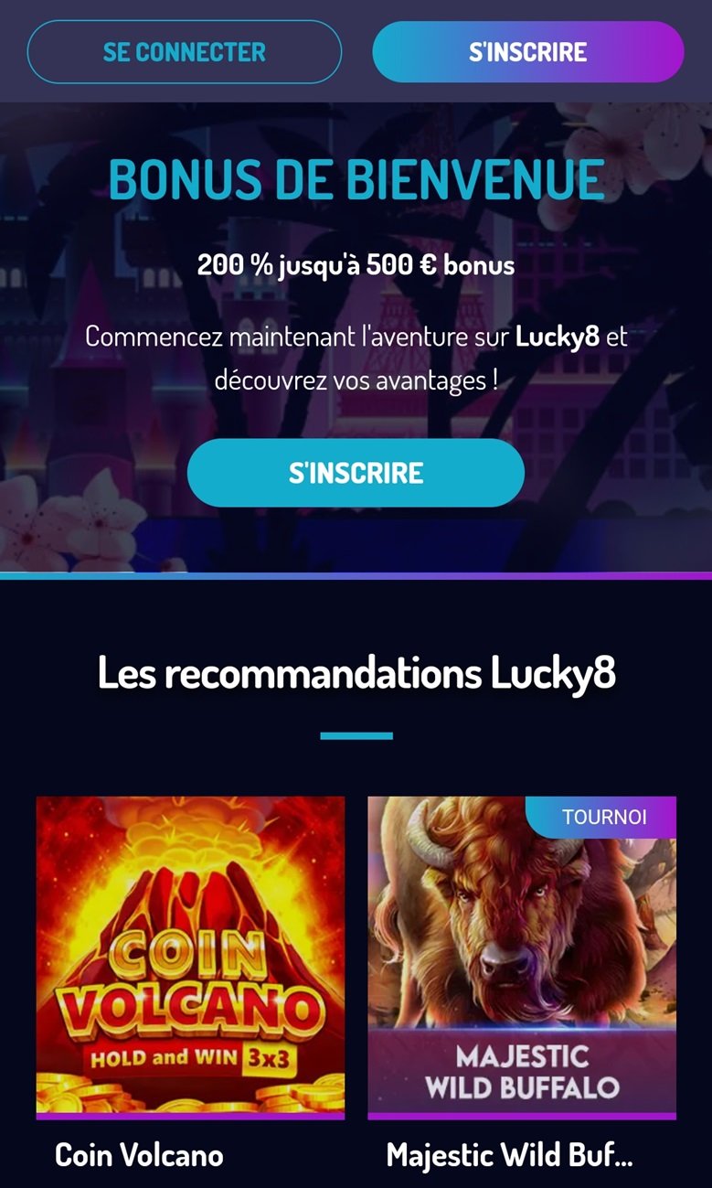 Meilleur lucky8 à France